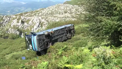 Accidente de un autobús en Asturias Accidente de un autobús en Asturias