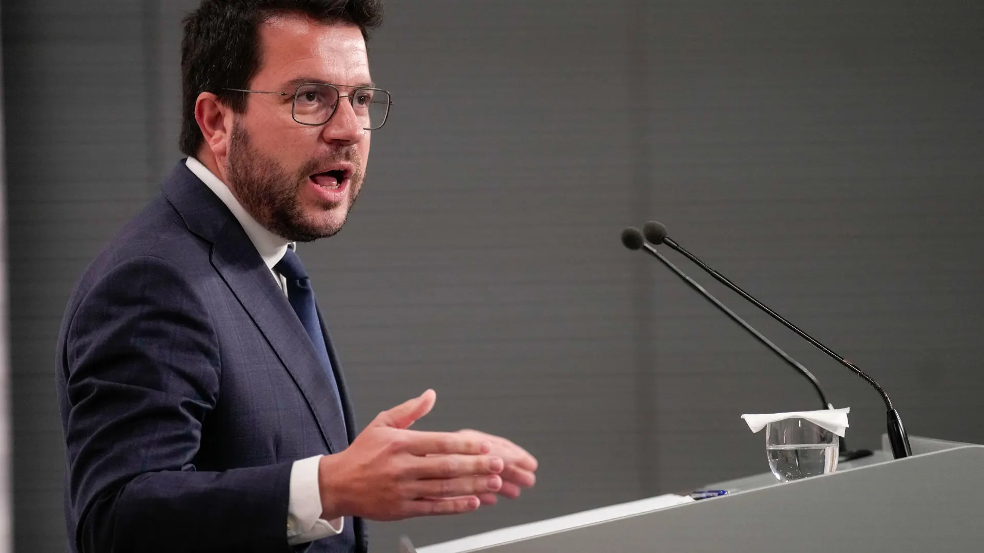 El presidente de la Generalitat, Pere Aragonès El presidente de la Generalitat, Pere Aragonès