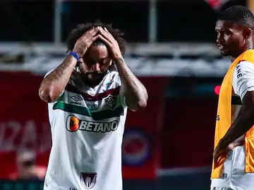 Marcelo, tras lesionar a Luciano Sánchez Marcelo, tras lesionar a Luciano Sánchez