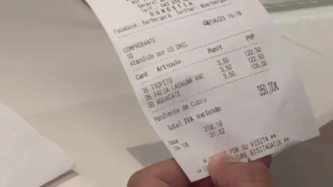 Ticket de la compra Antena 3 Noticias