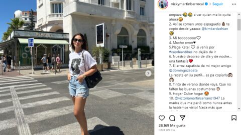 Vicky Martín Berrocal en short