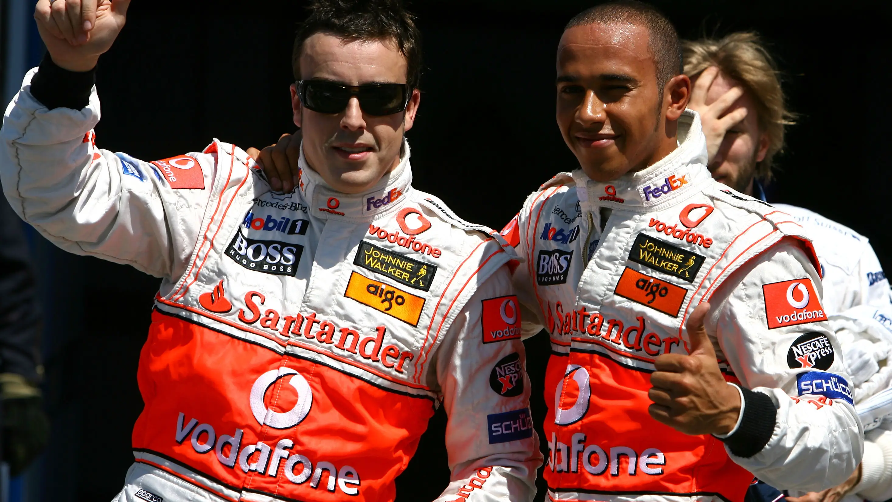 Fernando Alonso y Lewis Hamilton en McLaren 2007 Fernando Alonso y Lewis Hamilton en McLaren 2007