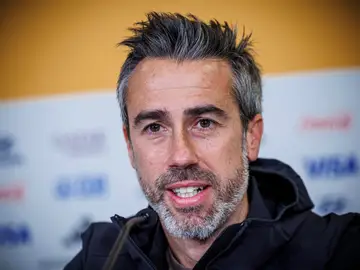 Jorge Vilda en rueda de prensa en Wellington Jorge Vilda en rueda de prensa en Wellington