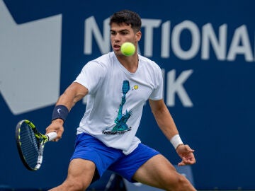 Carlos Alcaraz se ejercita en las instalaciones del Masters de Toronto