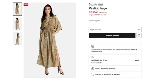Vestido largo estampado Montsaint Vestido largo estampado Montsaint