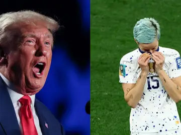 Donald Trump y Megan Rapinoe Donald Trump y Megan Rapinoe