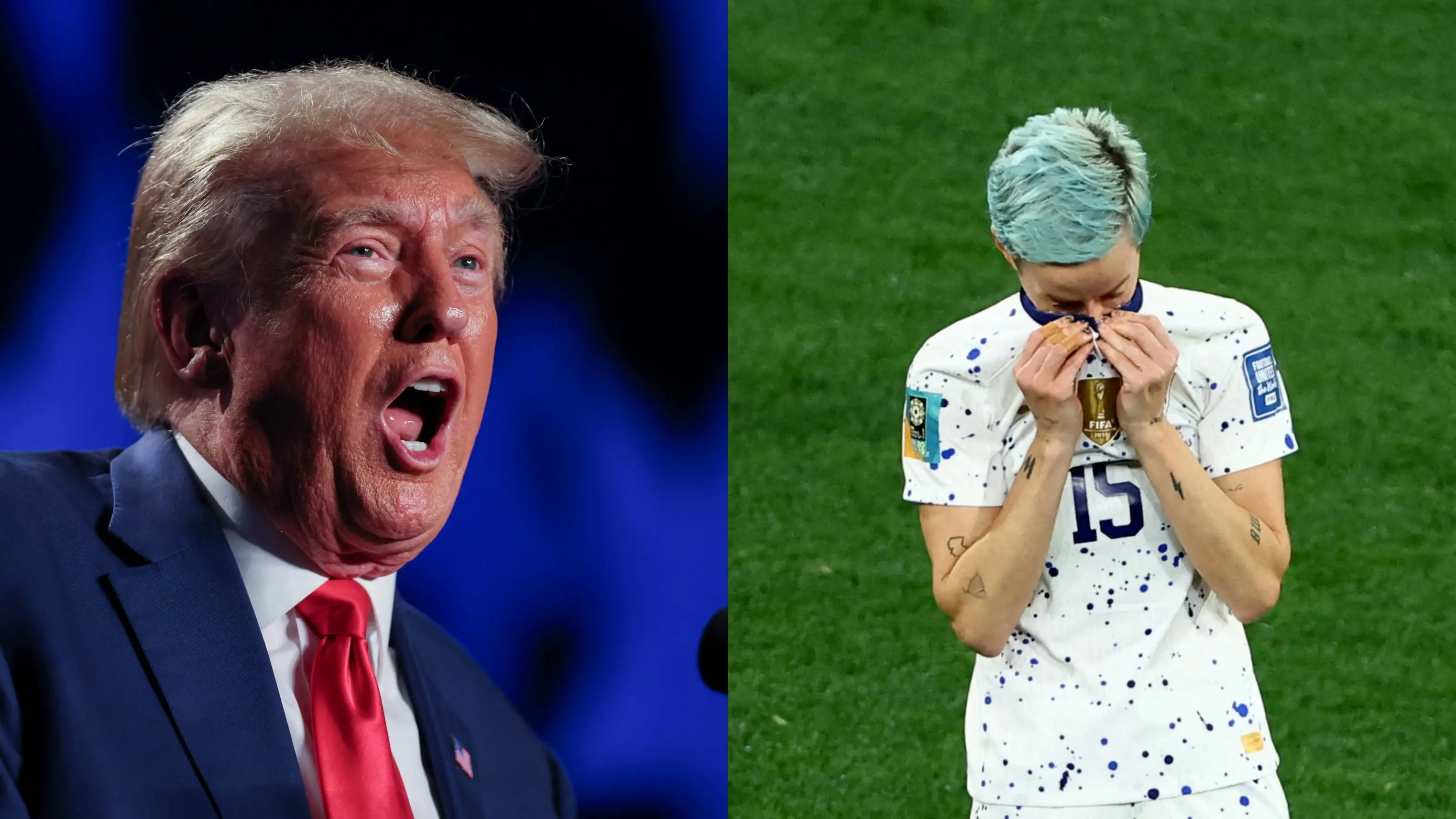 Donald Trump y Megan Rapinoe Donald Trump y Megan Rapinoe
