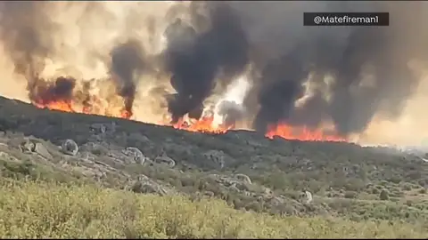 Incendio en Cáceres Incendio en Cáceres