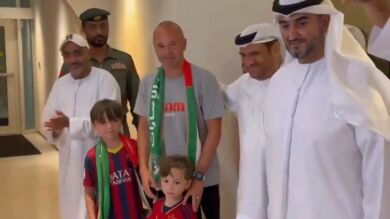 Andrés Iniesta ya está en Dubái para fichar por el Emirates FC