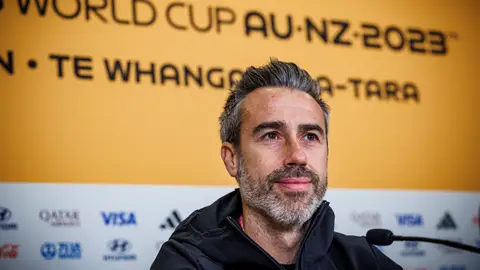 Jorge Vilda, en la rueda de prensa previa al duelo ante Países Bajos Jorge Vilda, en la rueda de prensa previa al duelo ante Países Bajos