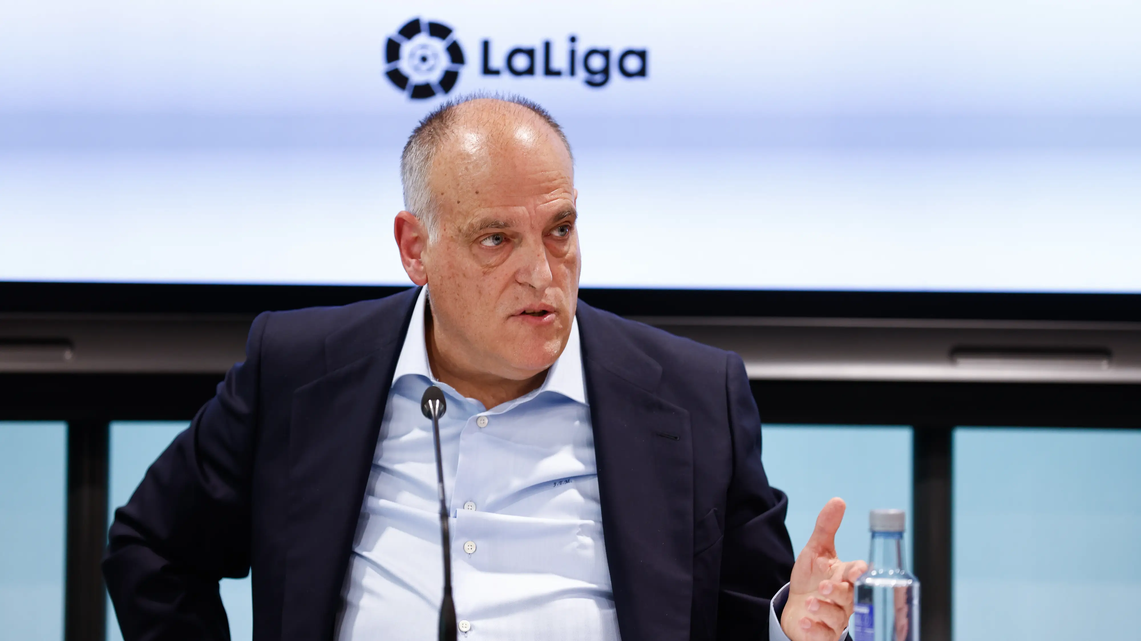 Javier Tebas durante una rueda de prensa Javier Tebas durante una rueda de prensa