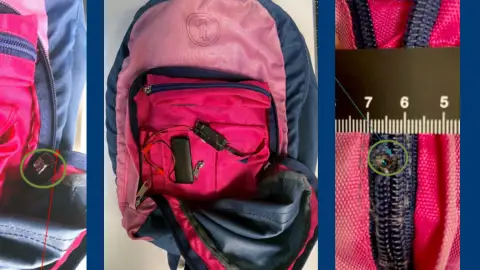 La mochila del pedófilo detenido La mochila del pedófilo detenido