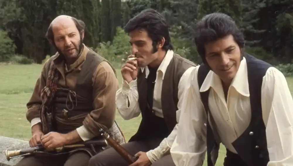 Álvaro de Luna, Pepe Sancho y Sancho Gracia en 'Curro Jiménez'