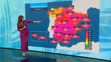 Previsión de las temperaturas del domingo 20 de agosto Previsión de las temperaturas del domingo 20 de agosto