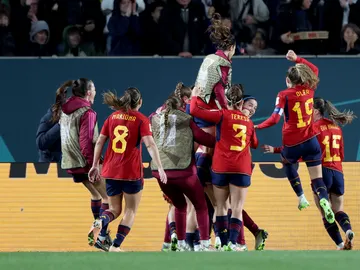 La selección celebra uno de los goles contra Suecia La selección celebra uno de los goles contra Suecia