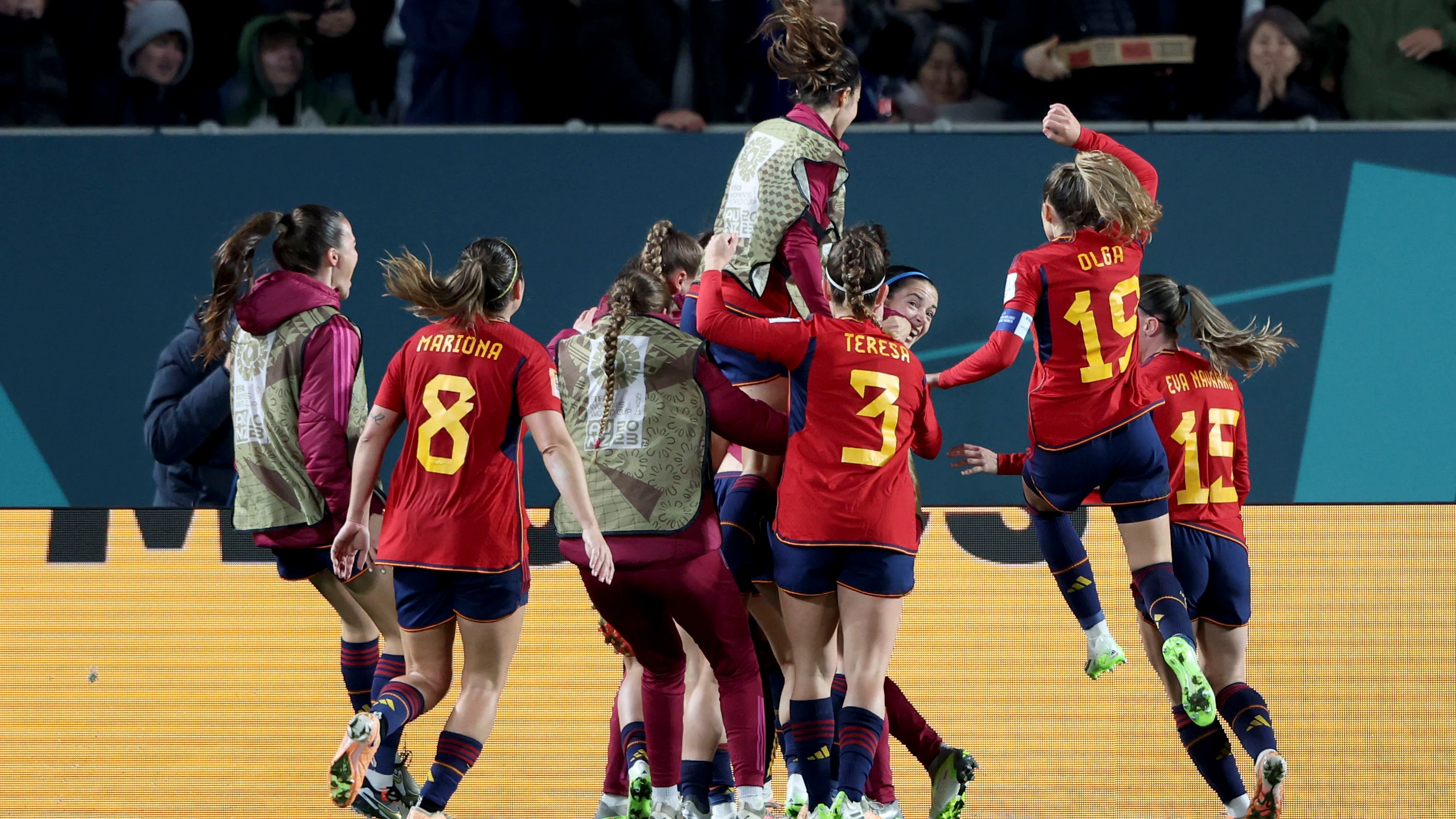 La selección celebra uno de los goles contra Suecia La selección celebra uno de los goles contra Suecia