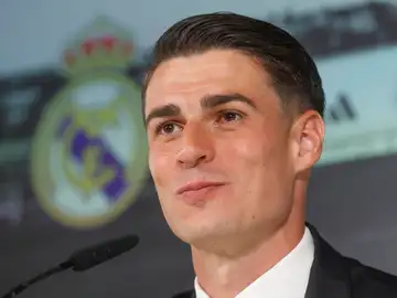 Kepa en su presentación con el Real Madrid Kepa en su presentación con el Real Madrid