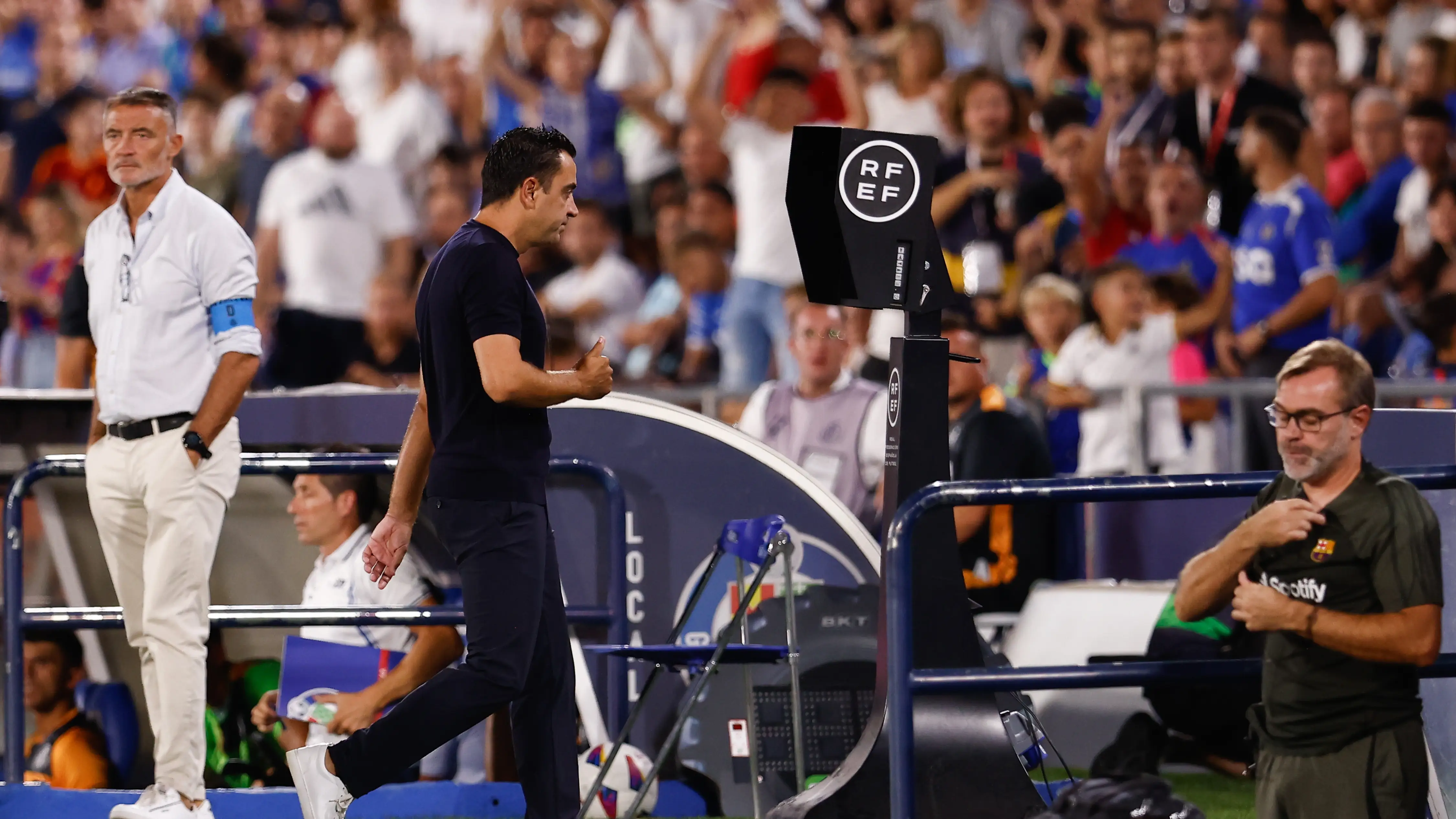 Xavi Hern&aacute;ndez, durante el partido contra el Getafe