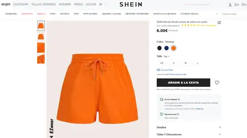 Short chándal naranja Short chándal naranja