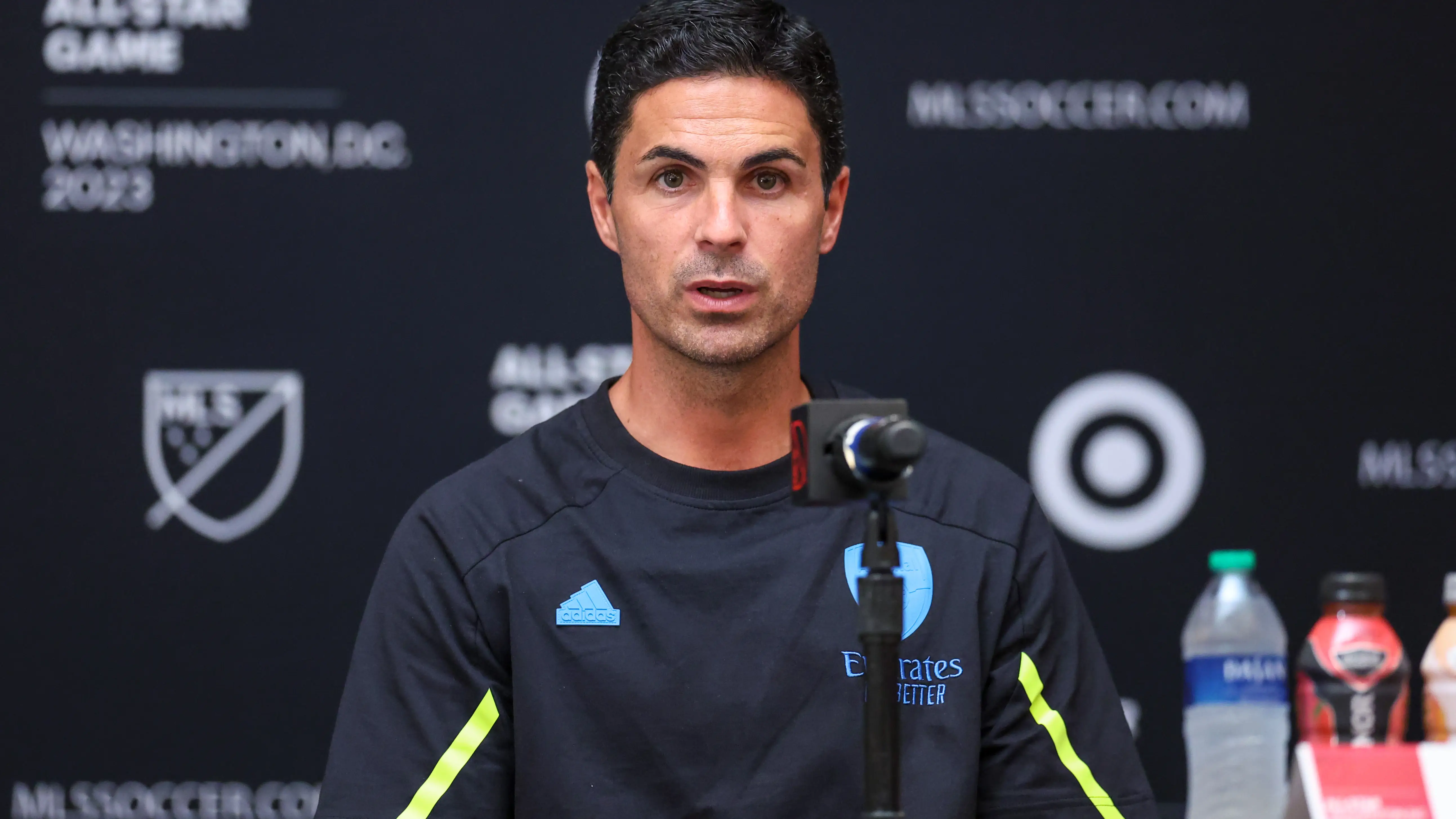 Mikel Arteta, entrenador del Arsenal, durante la rueda de prensa Mikel Arteta, entrenador del Arsenal, durante la rueda de prensa
