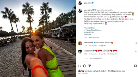 La felicitación de Paula Echevarría a su hija La felicitación de Paula Echevarría a su hija