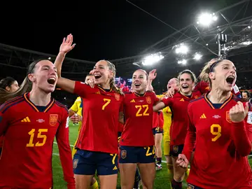 El equipo español celebra el título mundial en Australia El equipo español celebra el título mundial en Australia