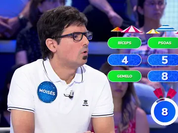 ¡Por los pelos! Moisés pierde músculo en ‘Pasapalabra’ tras errar el ‘¿Dónde están?’ ¡Por los pelos! Moisés pierde músculo en ‘Pasapalabra’ tras errar el ‘¿Dónde están?’