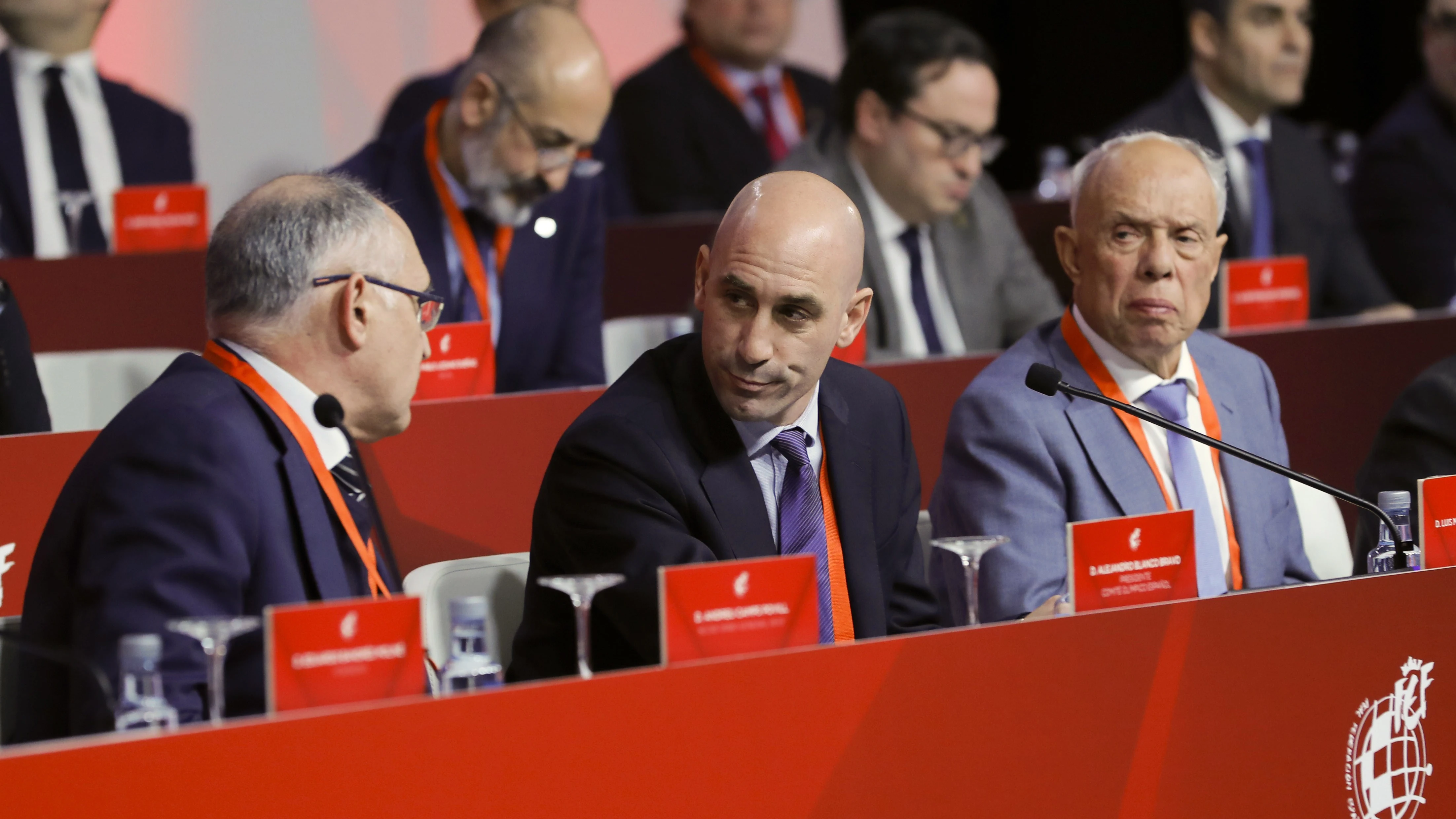 Luis Rubiales durante una Asamblea General Extraordinaria 
