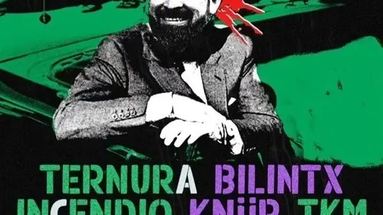 Cartel donde aparece Santiago Abascal con un tiro en la nuca Cartel donde aparece Santiago Abascal con un tiro en la nuca