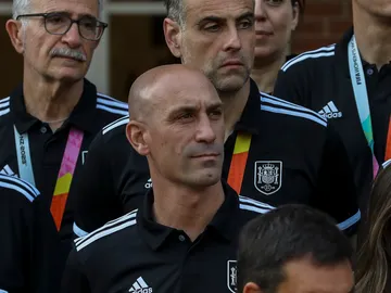 Luis Rubiales en la Moncloa Luis Rubiales en la Moncloa