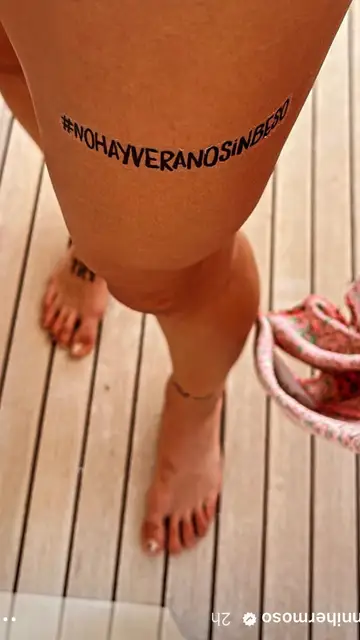 La pierna de Jenni Hermoso con el 'tatuaje'