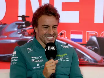 Fernando Alonso, pìloto de Aston Martin, durante la rueda de prensa Fernando Alonso, pìloto de Aston Martin, durante la rueda de prensa