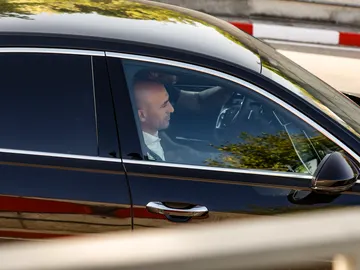 Luis Rubiales llega a Las Rozas Luis Rubiales llega a Las Rozas
