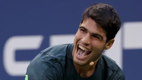 Carlos Alcaraz, sonriente en Nueva York Carlos Alcaraz, sonriente en Nueva York