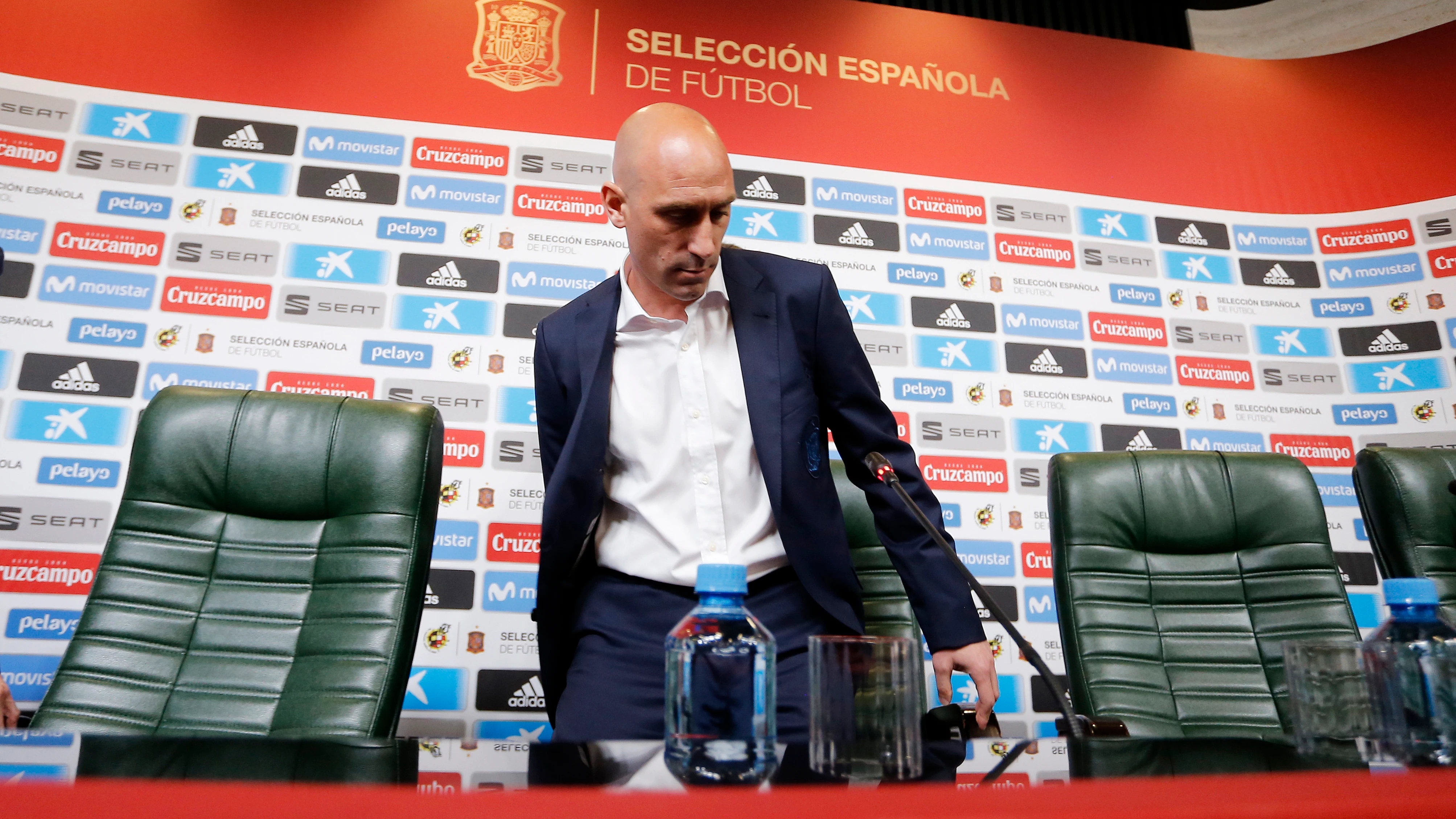 El presidente de la RFEF Luis Rubiales durante una rueda de prensa El presidente de la RFEF Luis Rubiales durante una rueda de prensa