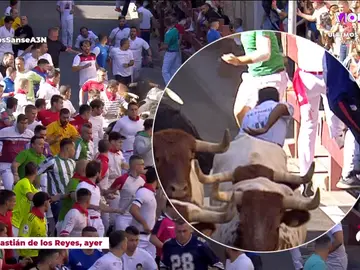 El vídeo de la cogida a un corredor del primer encierro de San Sebastián 2023 El vídeo de la cogida a un corredor del primer encierro de San Sebastián 2023