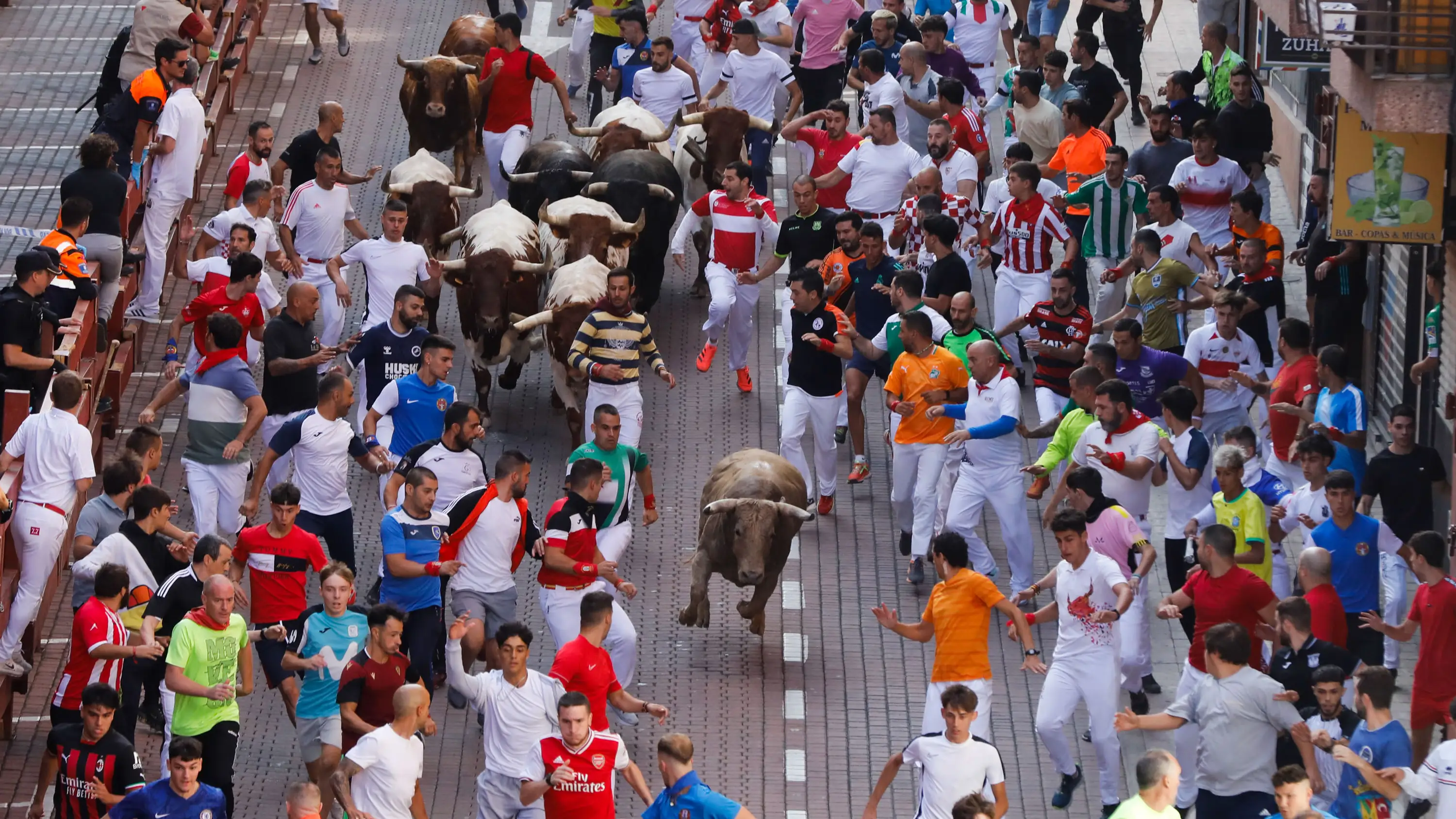 Vista del cuarto encierro de las fiestas de San Sebasti&aacute;n de los Reyes, este mi&eacute;rcoles