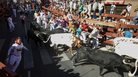 Imagen del encierro de este jueves en Sanse Imagen del encierro de este jueves en Sanse