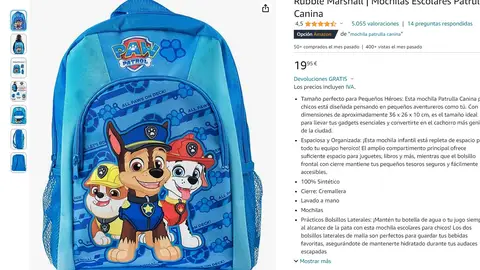 Mochila La Patrulla Canina Mochila La Patrulla Canina