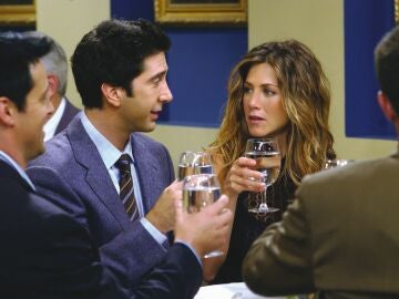 Jennifer Aniston y David Schwimmer como Rachel y Ross en 'Friends'