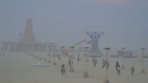 Imagen de archivo del festival Burning Man, celebrado en Nevada