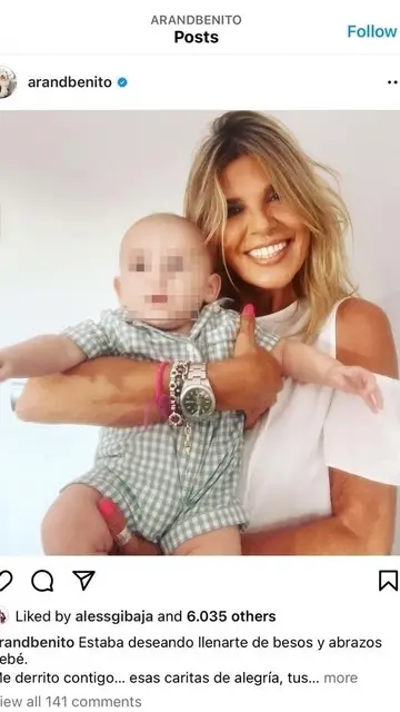 Arantxa de Benito junto a su nieto Hugo Arantxa de Benito junto a su nieto Hugo