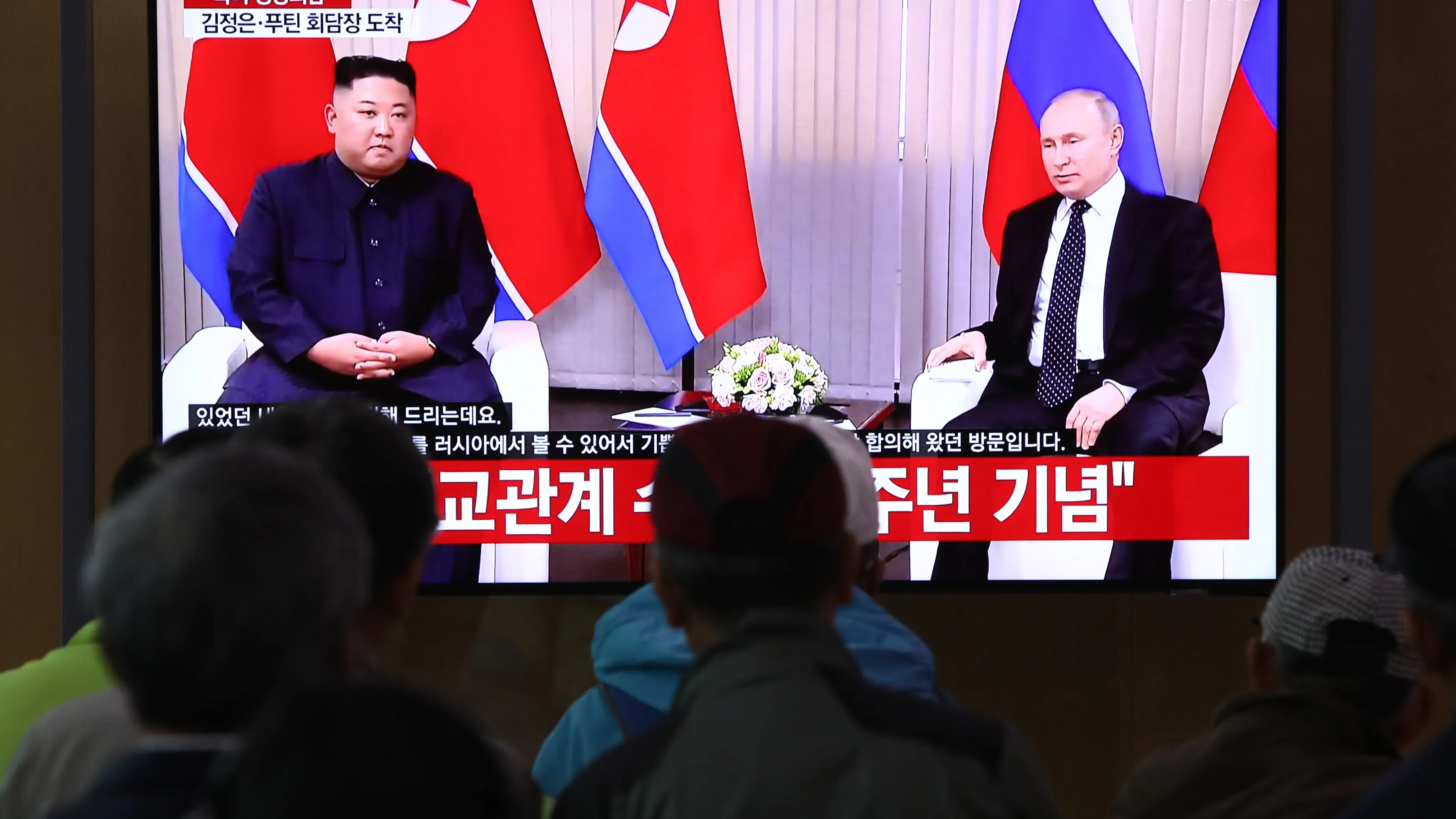 Kim Jong y Vladimir Putin en 2019