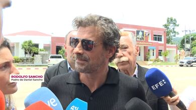 Rodolfo Sancho y Marcos García Montes reaccionan a las imágenes de la reconstrucción de Daniel Sancho