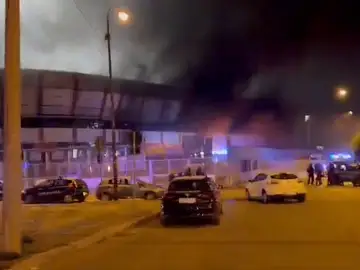 El Estadio Erasmo Iacovone, en llamas