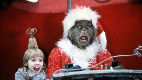 Taylor Momsen y Jim Carrey en El Grinch en el a&ntilde;o 2000