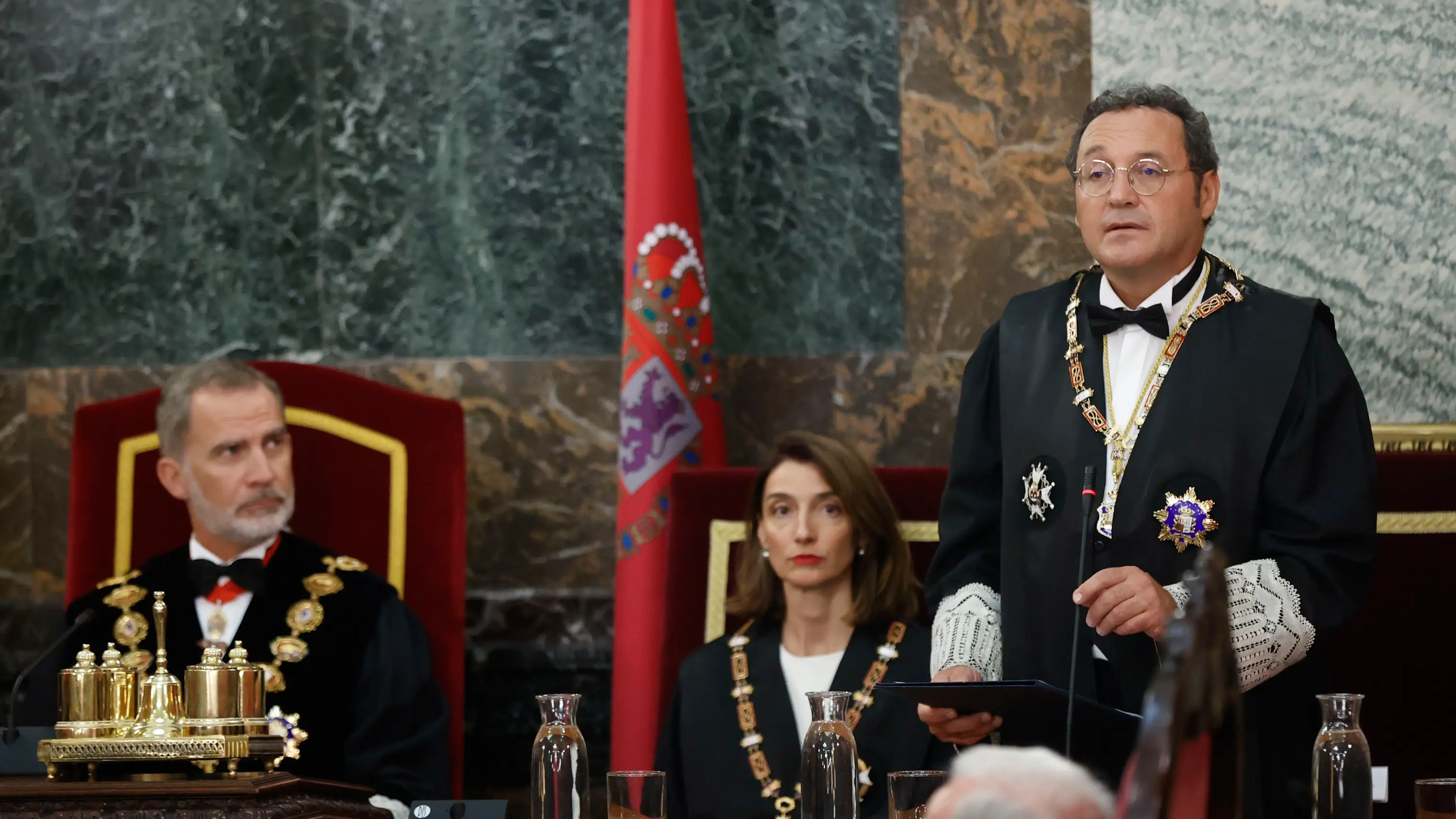 El rey y la ministra en el acto de apertura del A&ntilde;o Judicial 
