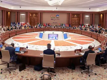 Los líderes del G20 reunidos Los líderes del G20 reunidos