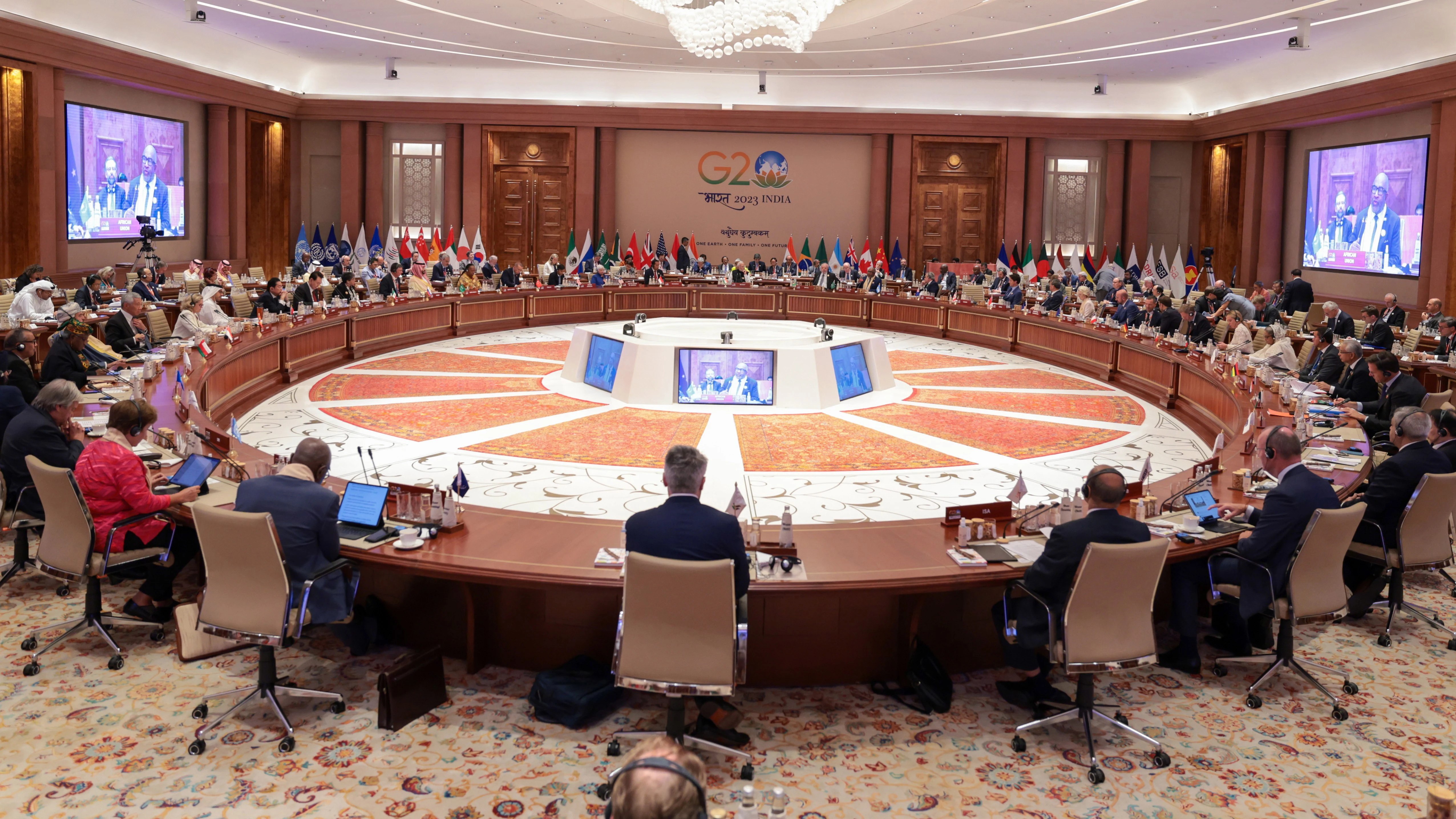Los líderes del G20 reunidos Los líderes del G20 reunidos