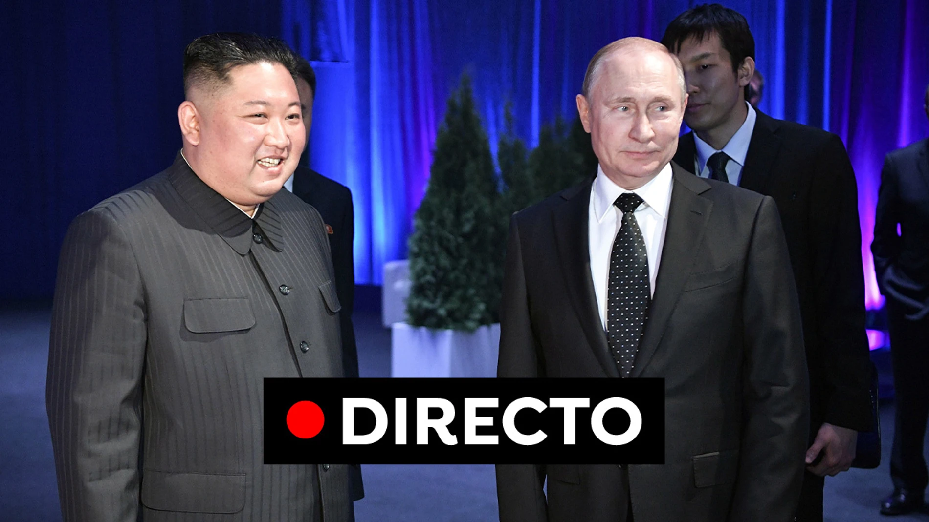 Imagen de archivo del líder norcoreano, Kim Jong-un, y del presidente ruso, Vladímir Putin